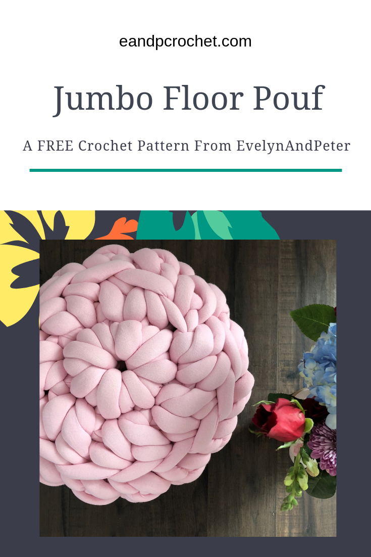 Pattern: Jumbo Crochet Floor Pouf - Evelyn And Peter Crochet