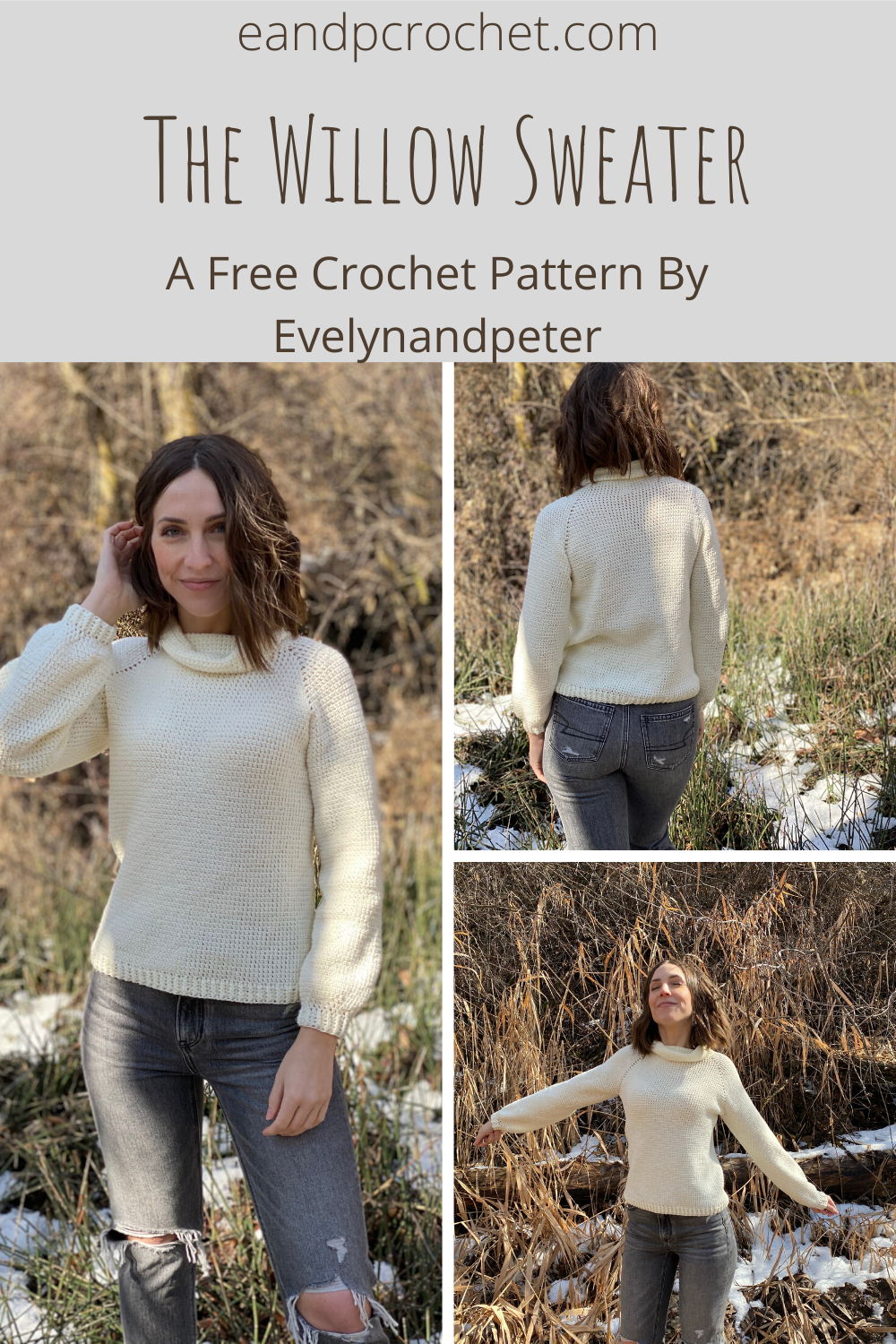 The Willow Sweater- Crochet Raglan Sweater - Evelyn And Peter Crochet