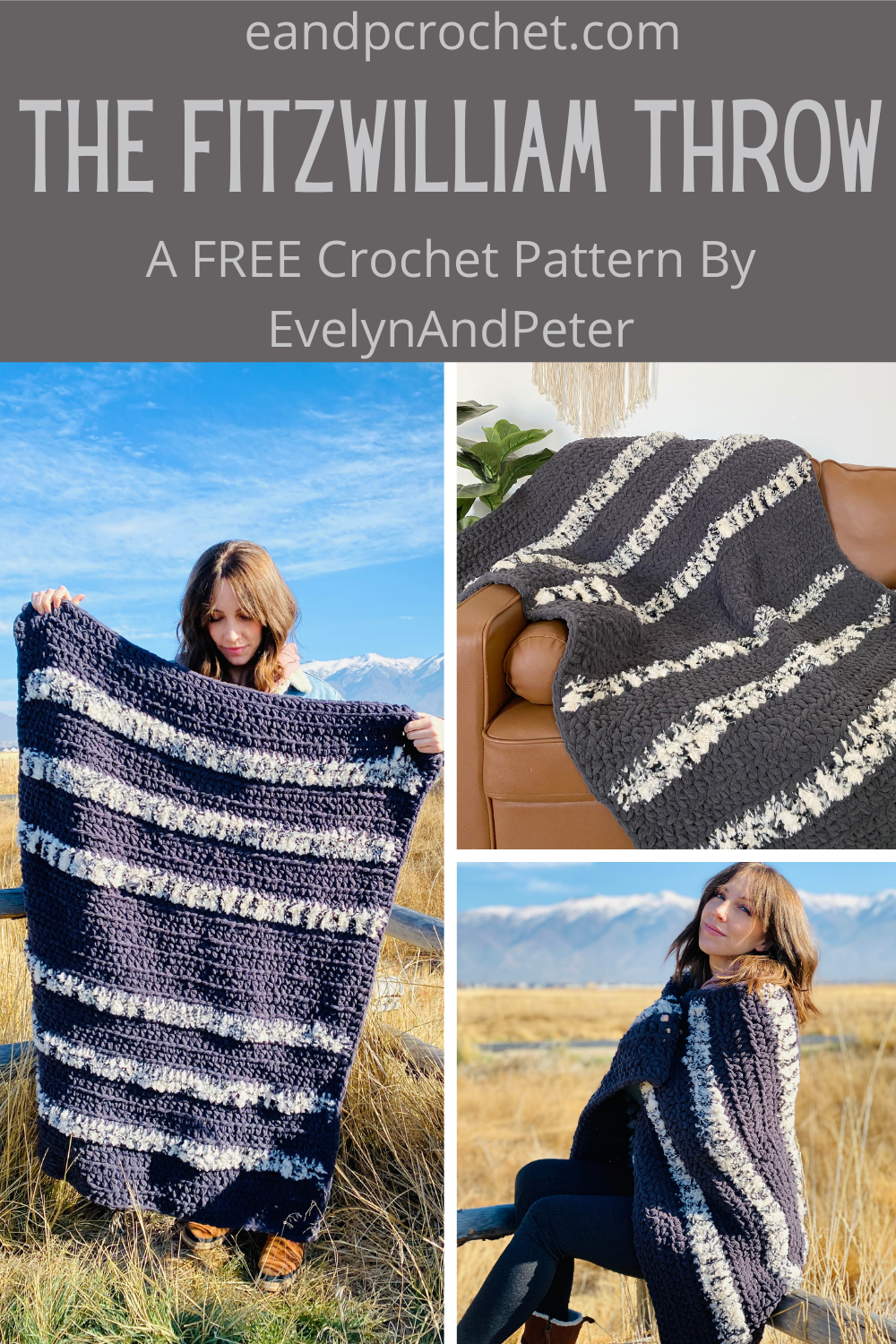 The Fitzwilliam Throw Blanket- A Free Crochet Pattern - Evelyn And